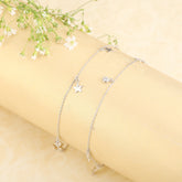 Pure Silver Star Anklet